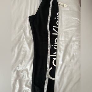 Calvin Klein Black Track Joggers with White Side Logo
